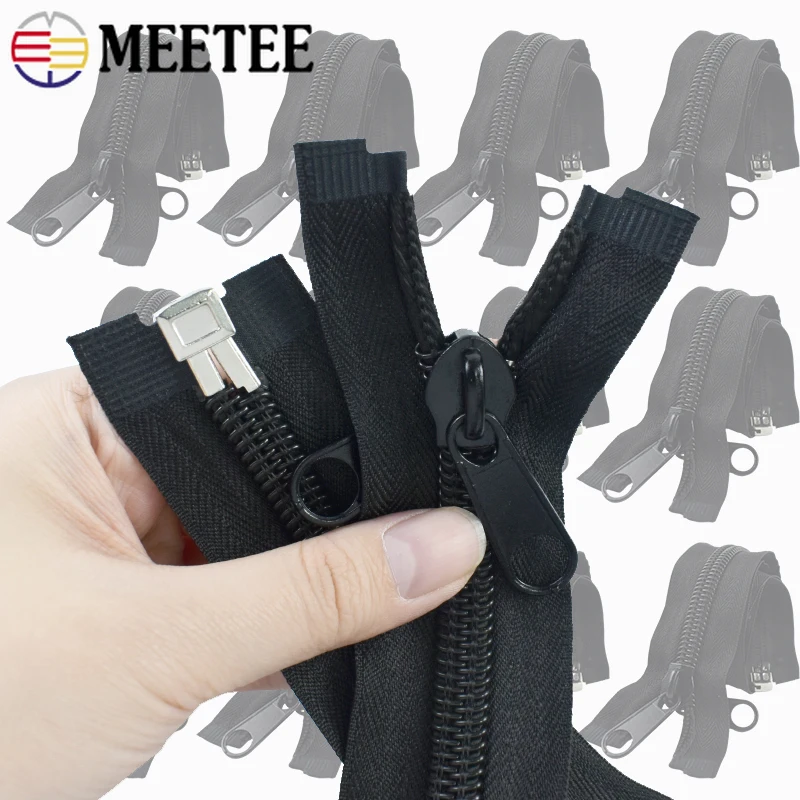 

4Pcs 10# 80-300cm Nylon Zippers Double-Sided Auto Lock Zipper Bags Tent Garment Closure Zip Repair Kits DIY Sewing Accessories