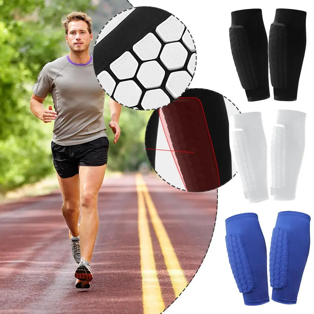 Soccer Shin Pads with Honeycomb Pads Football Shin Pads Ergonomic Lightweight Calf Protective Gear for Kids Youth Adults
