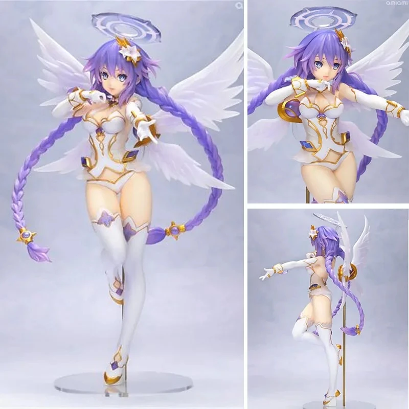 

25cm Anime Hyperdimension Neptunia Purple Heart Neptune PVC Action Figures collectibl Model toys for children gift