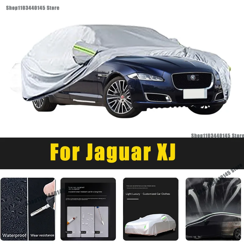 Full Car Covers Outdoor Sun UV Protection Dust Rain Snow Oxford cover Protective For Jaguar XJ Accessories car umbrella