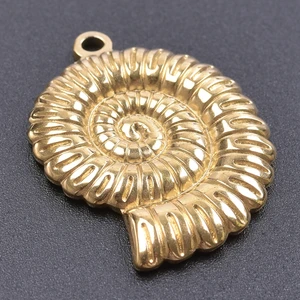 Golden Seestarfish Muschel Meeresschildkrötenanhänger, Edelstahl -Charmeanhänger, Meerestiere, DIY -Schmuck, die Vorräte durchführen, 6 Stück pro Los 6 Hauptverkaufswasser Marine Schmuck - №4