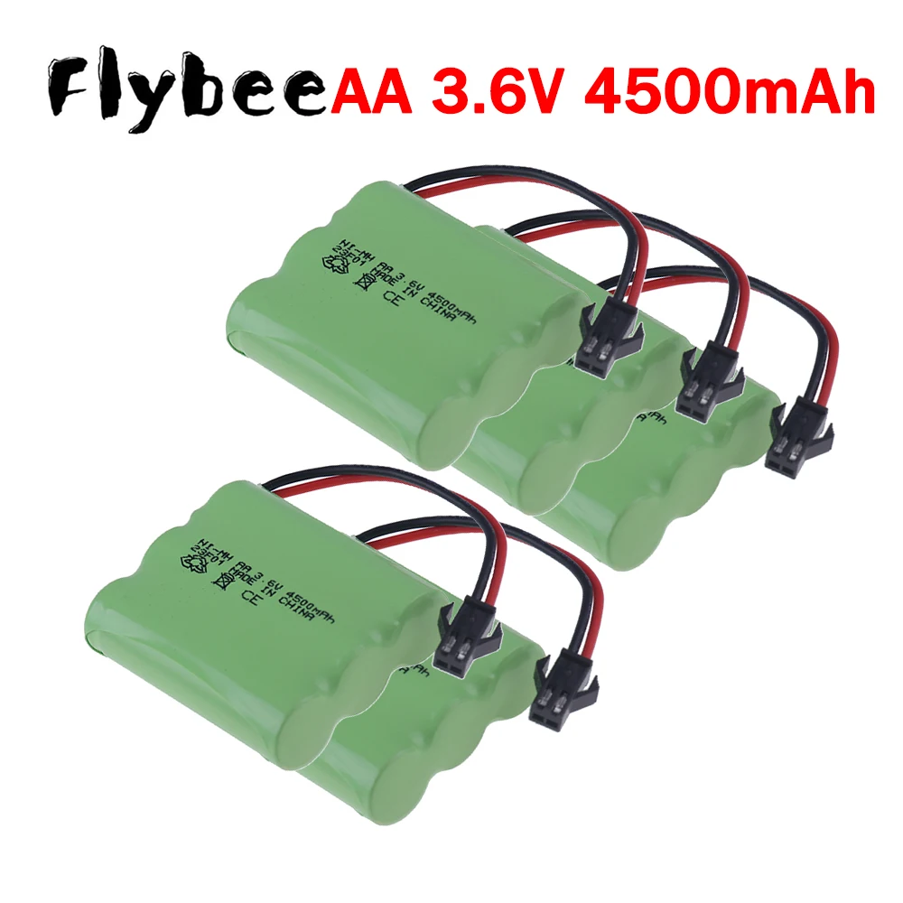 

Upgraded 4500mah 3.6V Ni-MH Battery Pack With SM Plug AA Nimh 3.6v Rechargeable Battery For Rc Electric toys Cars Trucks Parts