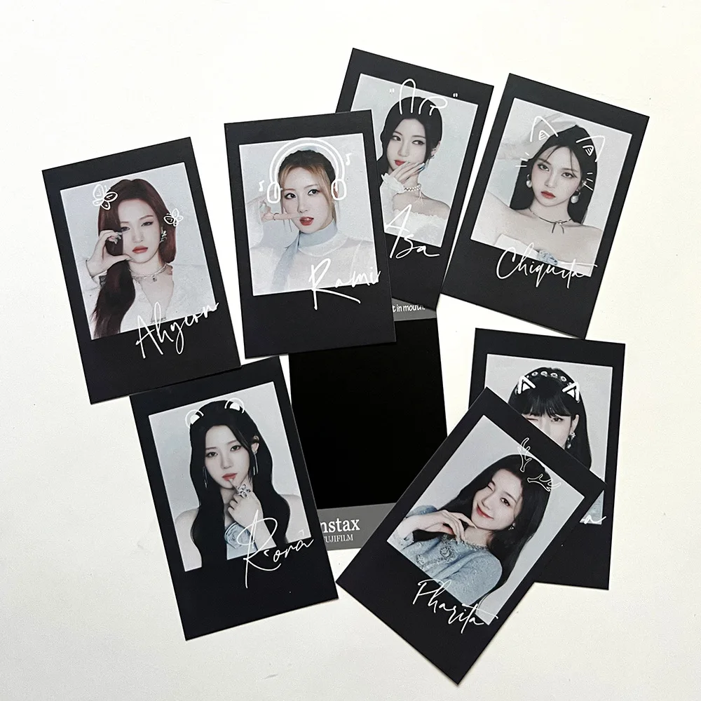 7pcs/set Kpop Idol BABYMONSTER Lomo Cards Photocards Polaroid Photo Card Postcard for Fans Collection