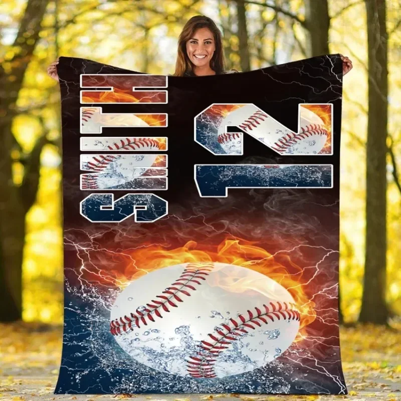 Personalized Baseball Blanket For Comfort & Unique|BKKid218/ 60x80 inches