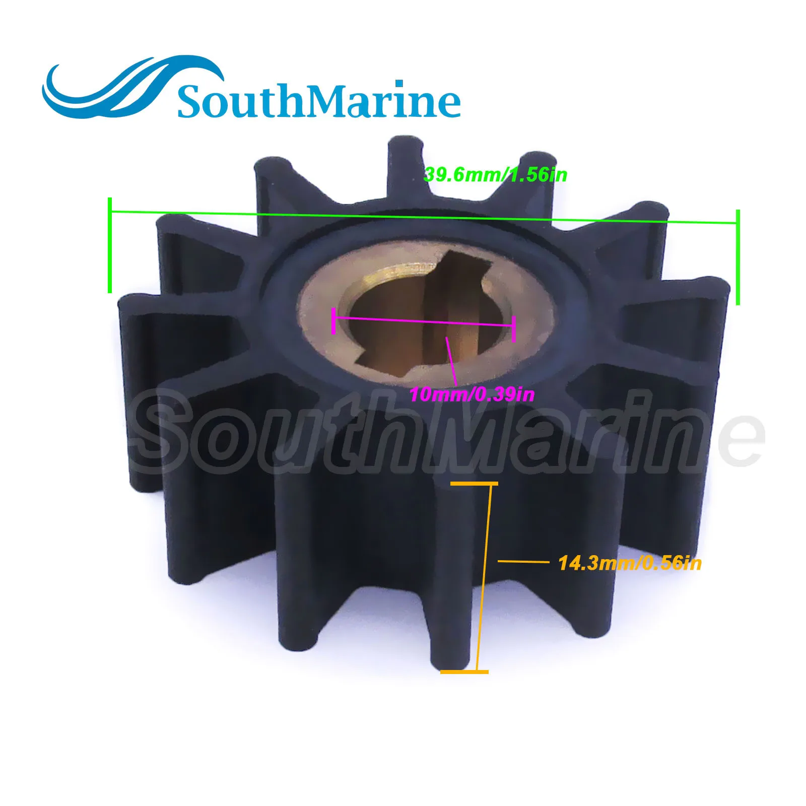 Water Pump Impeller 3555413-8 3555413 3551603 for Volvo Penta MB2/50S / 500380 for CEF / 2727167 for Finnord Kabeljau Inboard