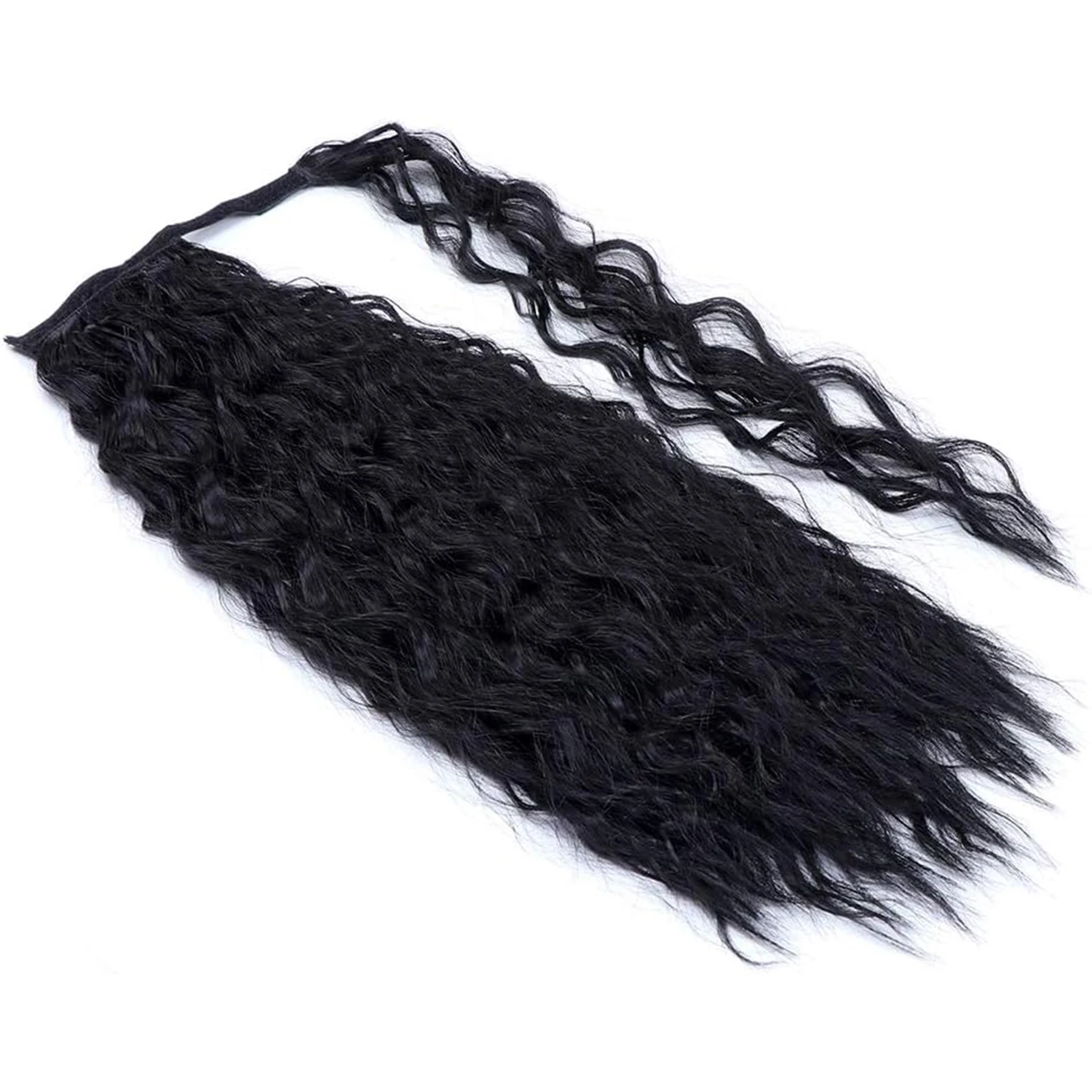 Clip per capelli umani Remy nelle estensioni della coda di cavallo dell'onda d'acqua Coda di cavallo per capelli umani arricciati da 8-26 pollici Avvolgere la coda di cavallo ondulata lunga naturale