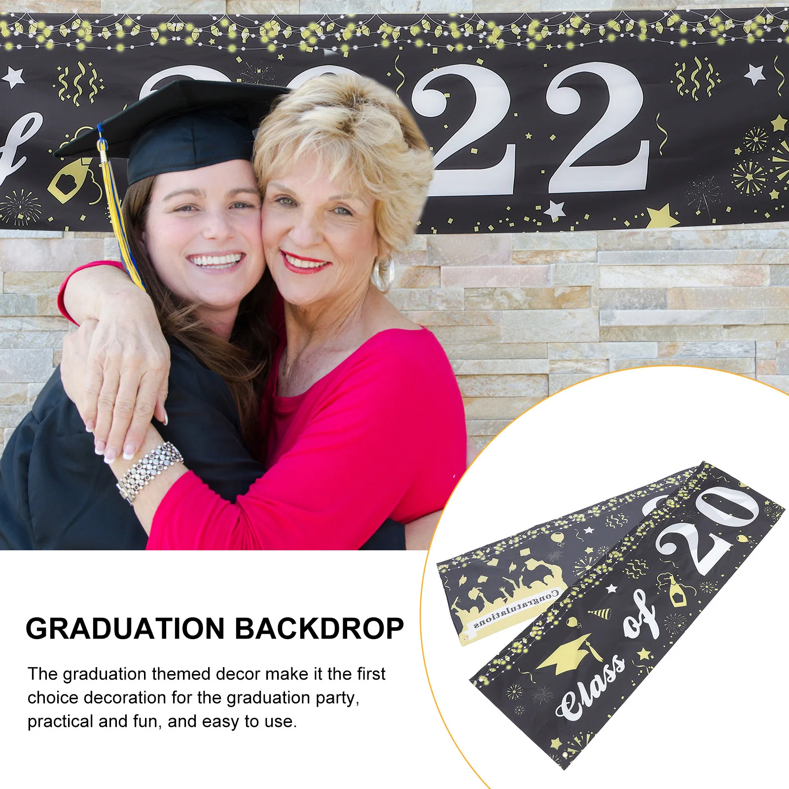 

Congratulations Graduate Banner Graduation Picture Props Background Decoration Party Backdrop Sign