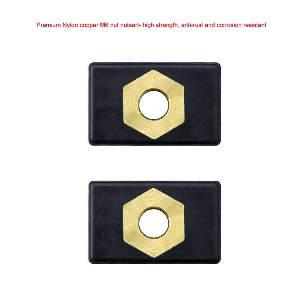 

Нейлоновая и латунная направляющая для бокового крепления с 6 медными скользящими гайками для установки аксессуаров для каяков, лодок, каноэ