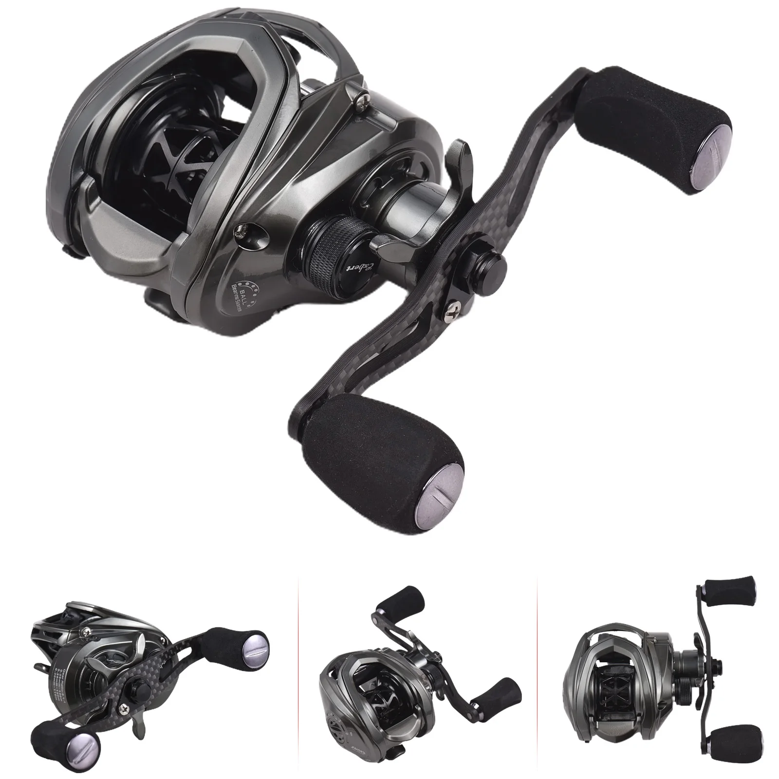 Fishing Bait Casting Reel Ultra-light Carbon Drop Wheel 5+1 High-speed 8.1:1 Gear 6kg Fishing Reel