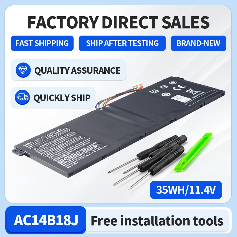 

Somi AC14B18J for Acer Laptop Battery Aspire AC14B13J ES1-511 ES1-512 V3-111P CB3-531 311 TravelMate B115 B116 MS2394 11.4V 40wh