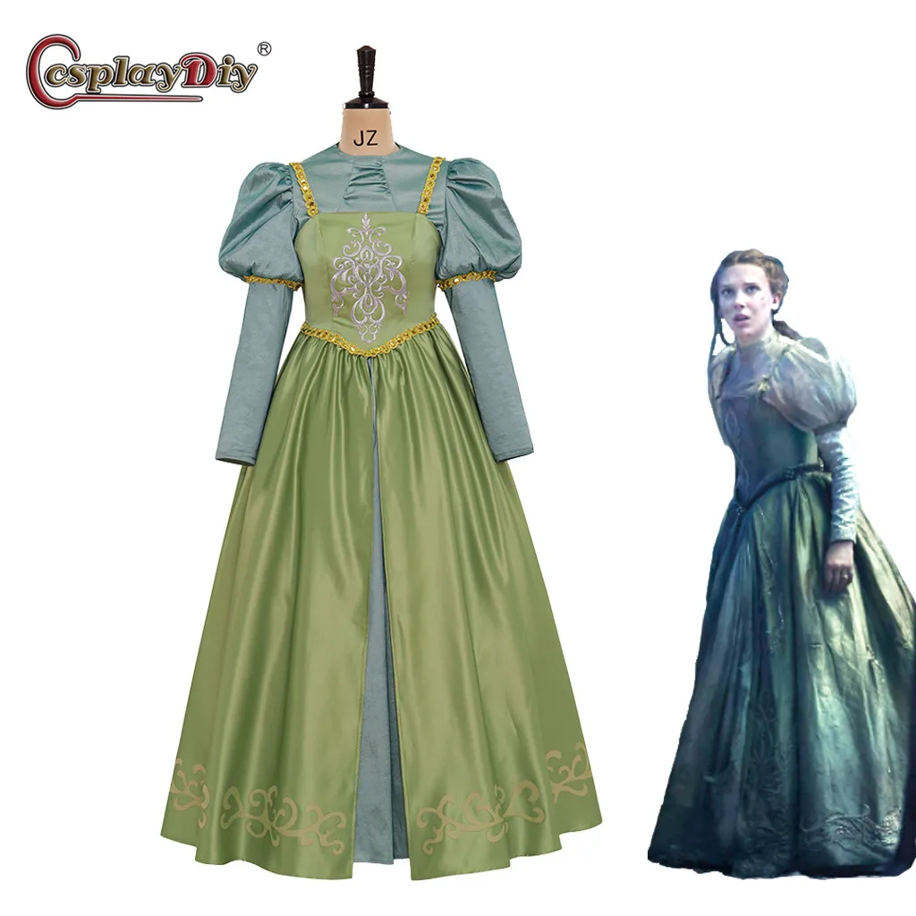 

Cosplaydiy Movie Damsel Elodie Costume Medieval Retro Royal Dress Princess Rococo Ball Gown Halloween Stage Performance Dress