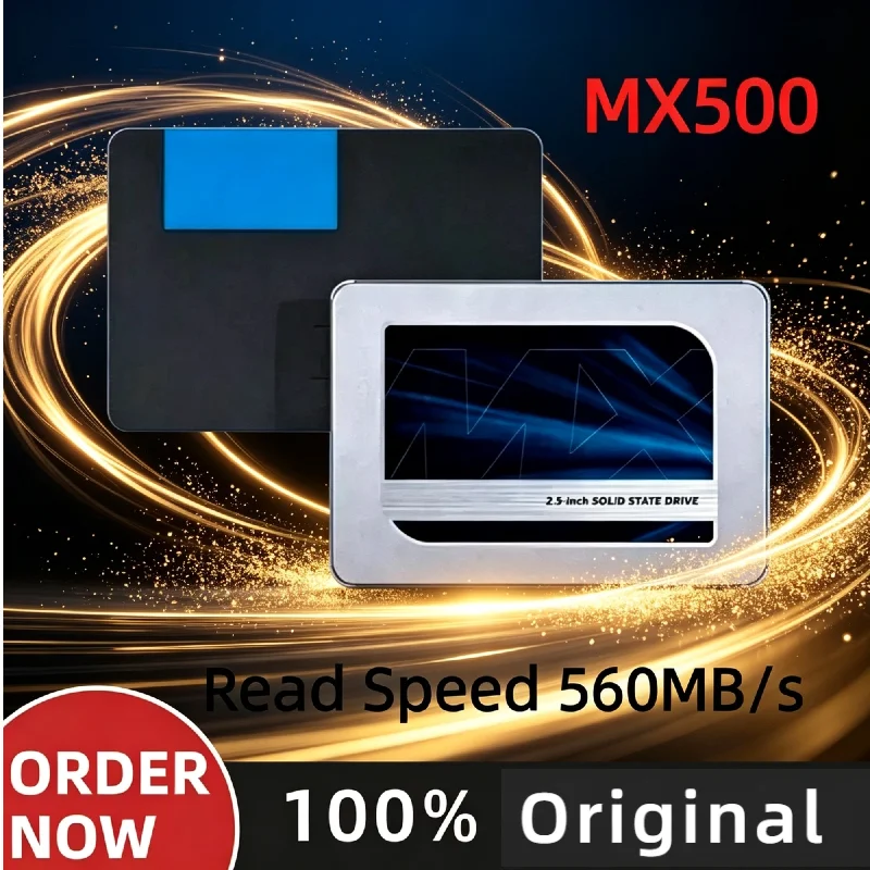 For Crucial 3D NAND 2.5" SATA Solid State Drive MX500 BX500 256GB-2TB Fast Read Write SSD For Notebook Desktop Computer