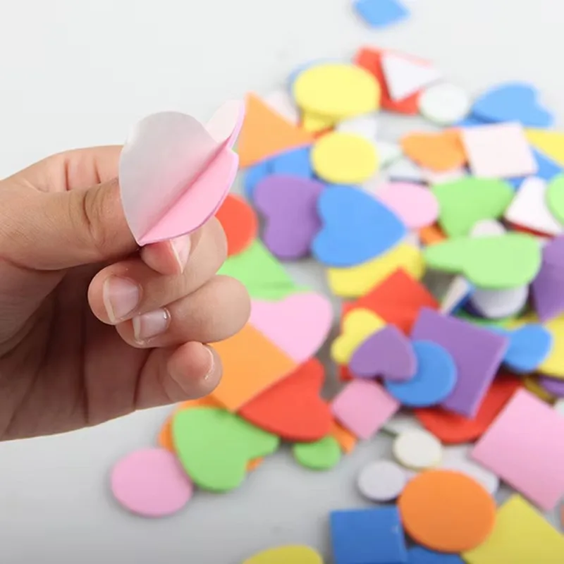 الأطفال الهندسة رغوة ملصقات لغز ذاتية اللصق إيفا ملصق الاطفال التعليم DIY بها بنفسك لعب للحرف اليدوية الفنون صنع هدية TMZ