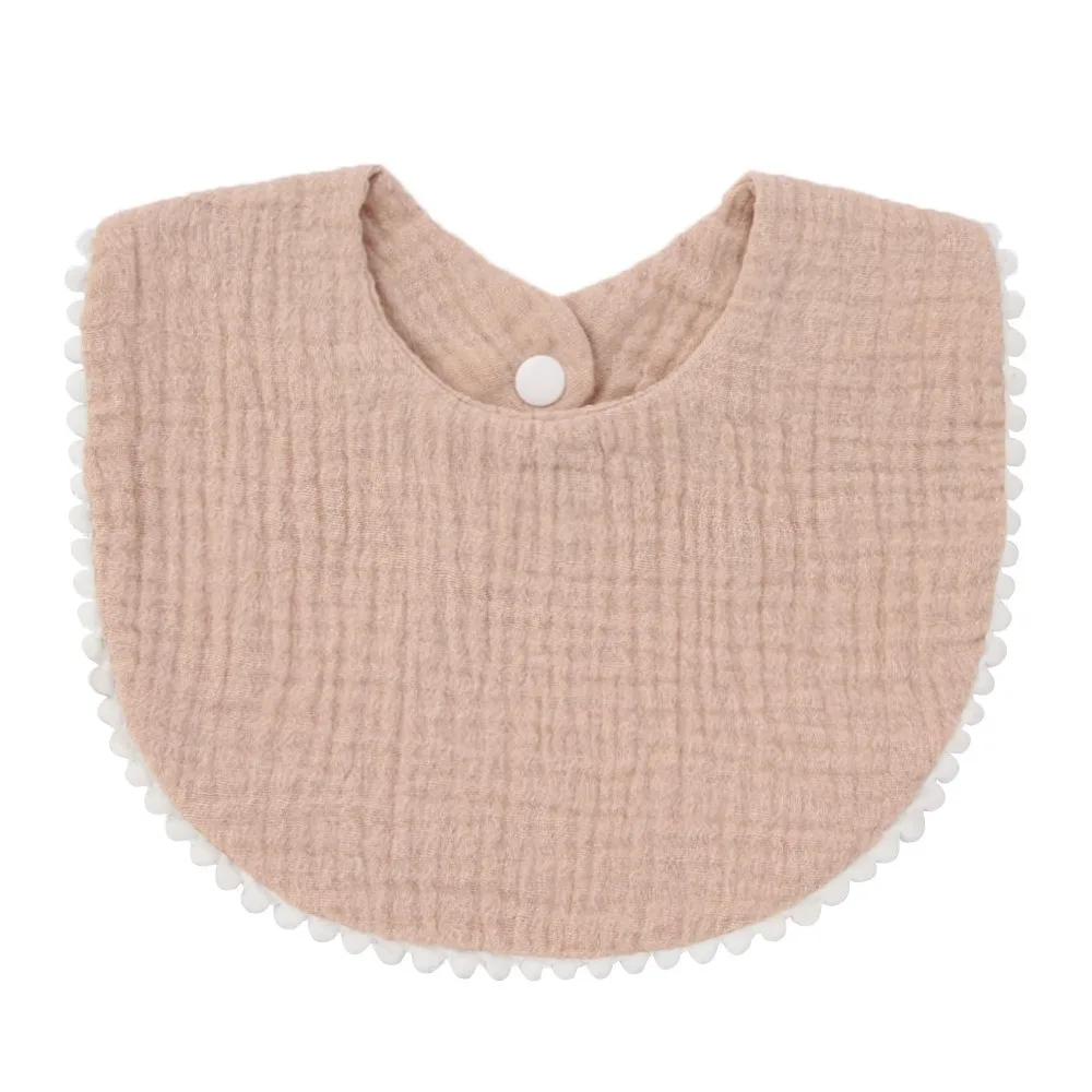 

INS муслиновые детские нагрудники для слюней, мягкие двухслойные нагрудники для новорожденных с оборками, хлопковая ткань для кормления отрыжкой для девочек и мальчиков