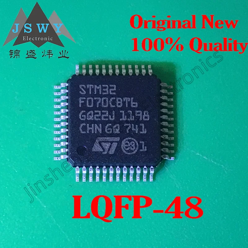 

(5/20 pcs) STM32F070CBT6 LQFP-48 microcontroller, 48MHz clock speed, 128KB Flash, 16KB RAM, brand new, original, fast shipping