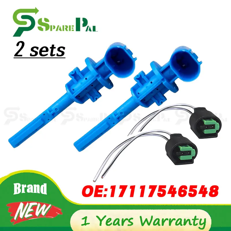 1/2 Sets17117546548 Engine Coolant Level Sensor & Plug Fit for BMW E46 E53 E60 E65 E90 X5 17137800097 17137553919 17137524812