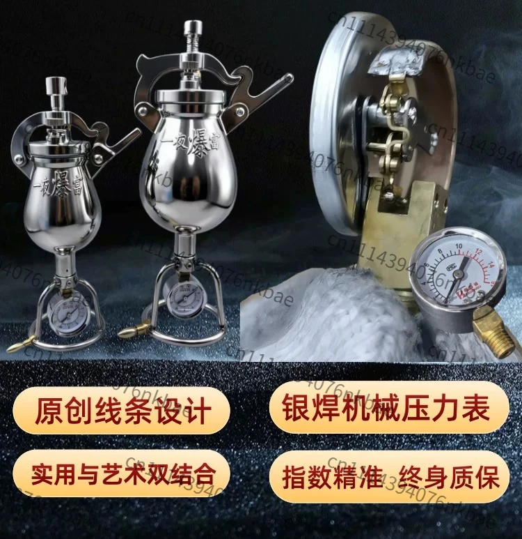Hand Crank Popcorn Puffing Machine Open Fire Grain Puffing Equipment Multifunctional Manual Puffed Rice Corn Popcorn Maker