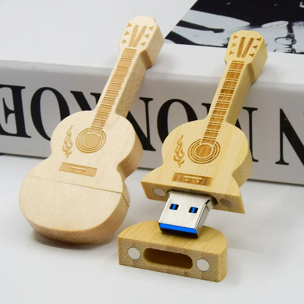 10개/몫(무료 로고) USB 플래시 드라이브 나무 상자 포함 Pendrive 3.0 4GB 8GB 16GB 32GB 64GB 128GB 메모리 스틱 결혼 선물