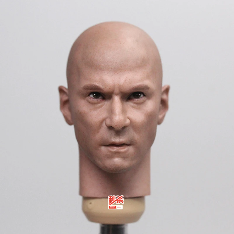 

Painted 1/6 Male Soldier Bald Head Carving Head Sculpt Model Fit 12'' Action Figure Body Dolls