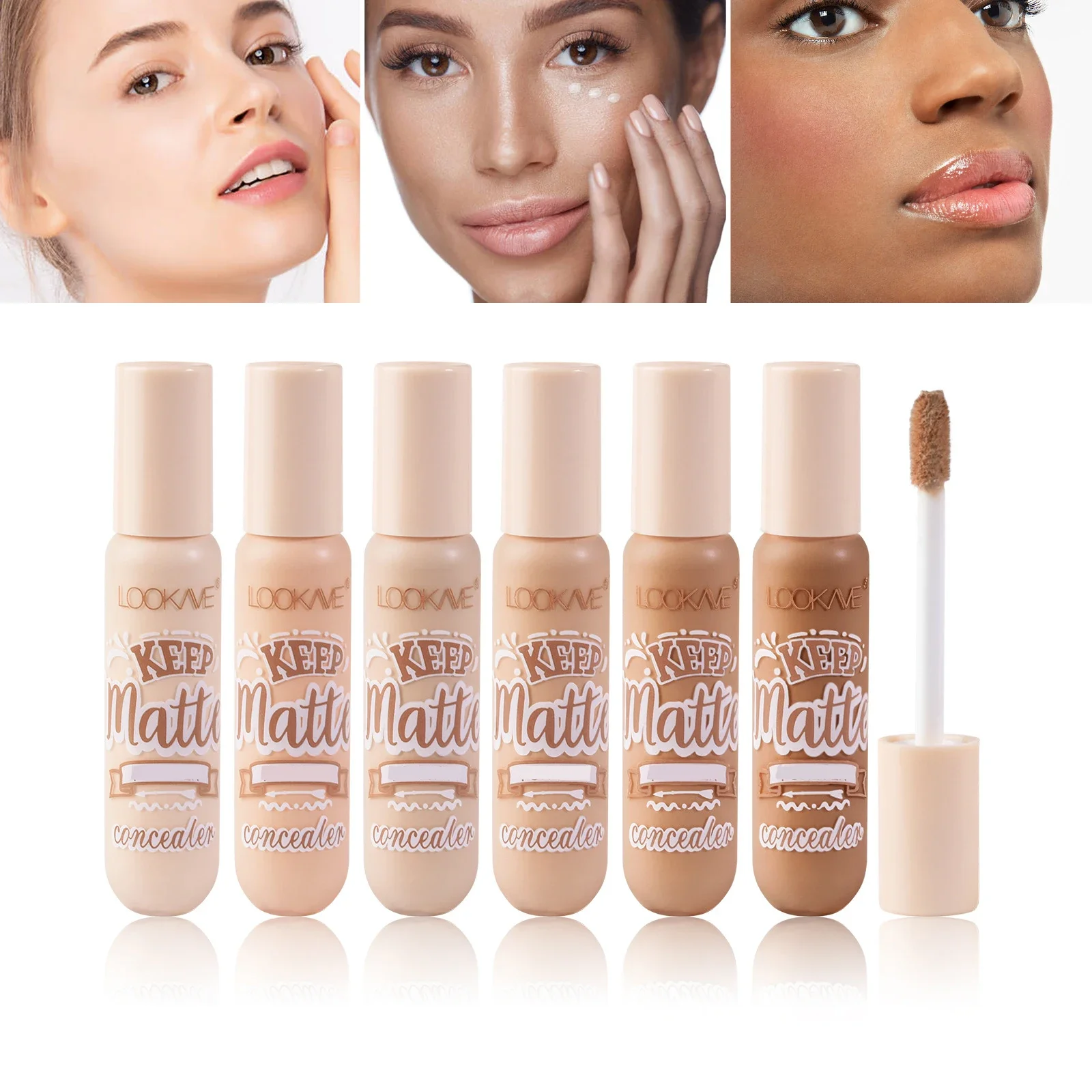 Vloeibare Concealer Stick Foundation Crème 6 Kleuren Hydraterende Volledige Dekking Acne Donkere Cirkel Natuurlijke Matte Concealer Crème Make-Up