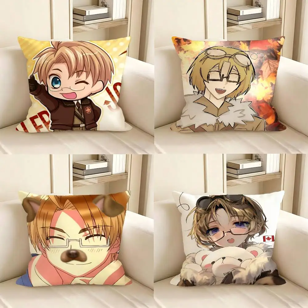 1pc Canada Hetalia Pillow Case Fashion Square Pillowcase Bedroom Sofa Room Ins Decoration Leisure
