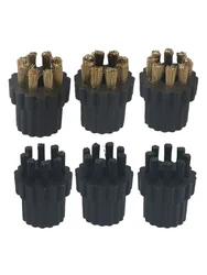 1 Set Steam Cleaner Brass And Nylon Brush Head Fits For Steam Mop Vacuum Cleaners Replace Parts