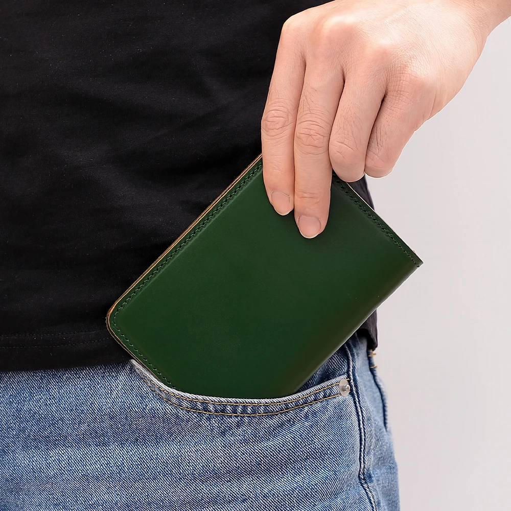 Passport case Multifunctional genuine leather document storage bag Document bag Retro casual Passport Holder