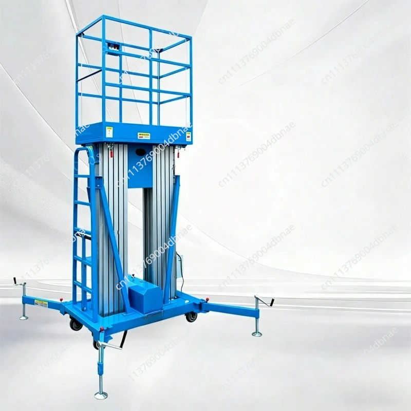 Aluminum Alloy Mobile Scissor Lift Single Mast Double Mast Hydraulic Electric Lightweight Aerial Work Platform