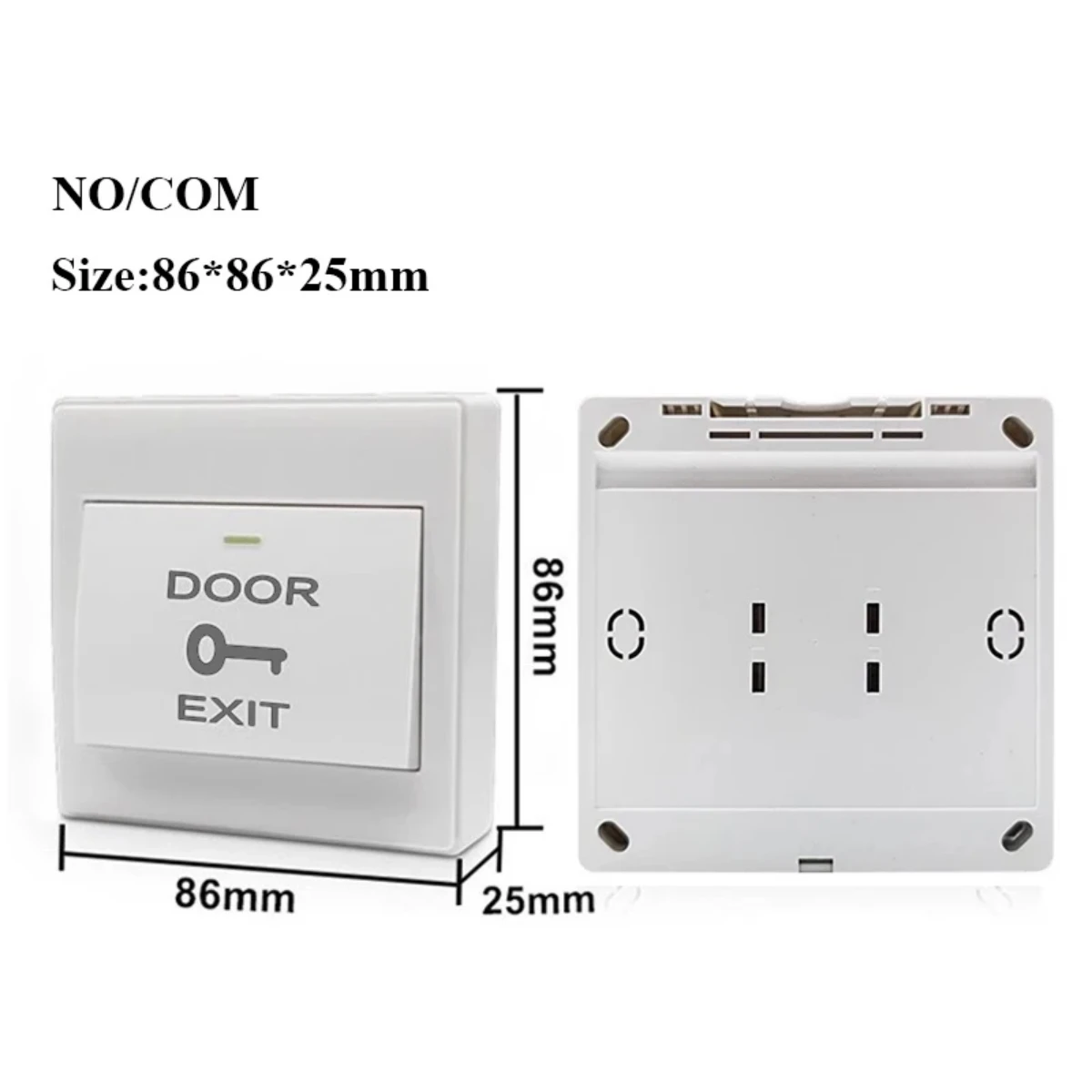 Door Exit Push Button with Back Box Flush Mount Access Control Switch Suitable For All Kinds Of Doors for Electronic Door Lock