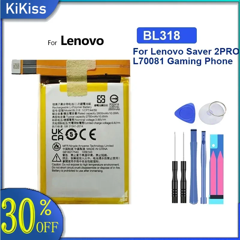 2750mAh Replacement Battery BL316 BL318 For Lenovo Saver 2PRO 2 pro L70081 Gaming Phone