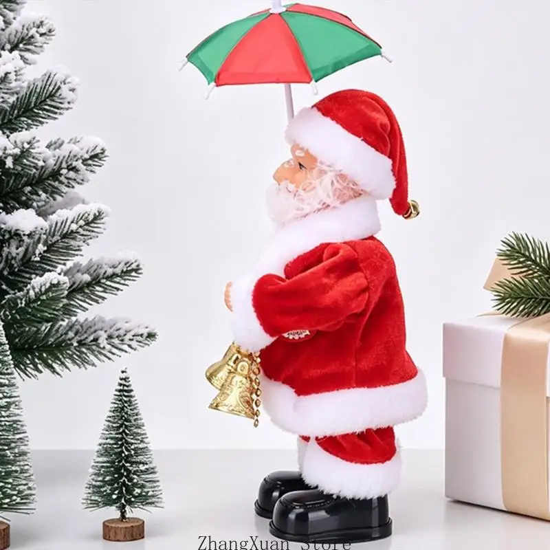 Animierte Weihnachtsmannfigur für Schreibtische, Regale und Theken 3XUF – Detail 9