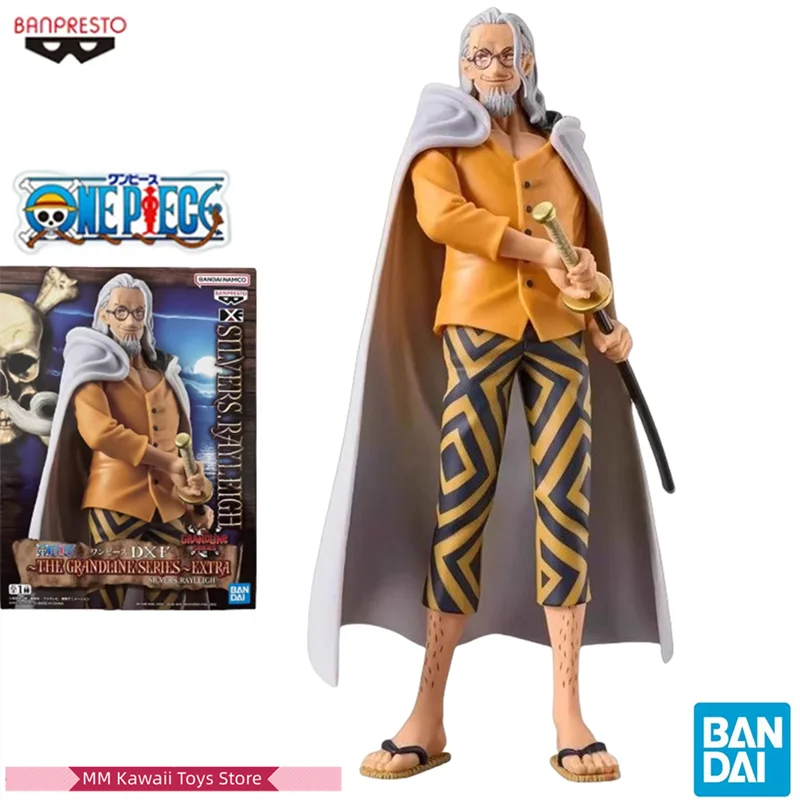 Bandai Echte Banpresto Een Stuk Anime Figuur Dxf Silvers Rayleigh Actie Speelgoed Voor Jongens Meisjes Kerstcadeau Verzamelmodel