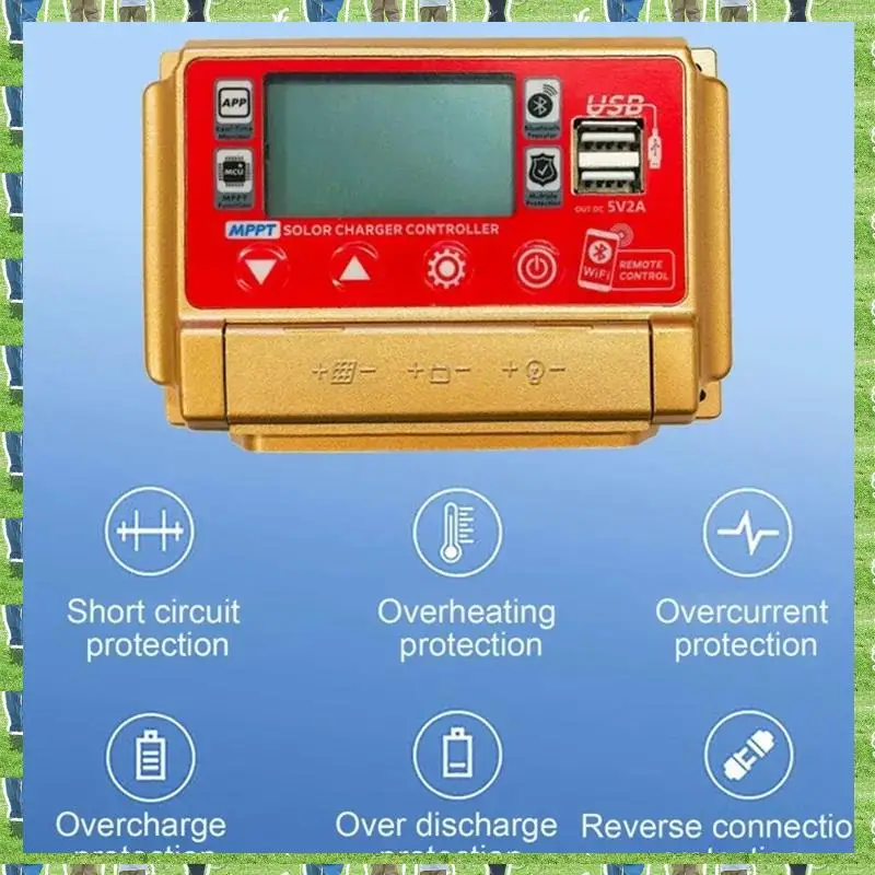 

FTS 12/24V MPPT Solar Charge Controller Wifi Bluetooth Solar Panel Battery Smart Regulator