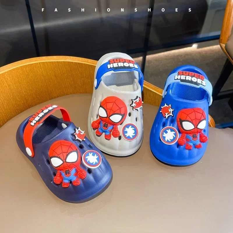 Spider Man children's slippers summer bathroom anti slip home for boys, middle and young children, baby and children's sandals