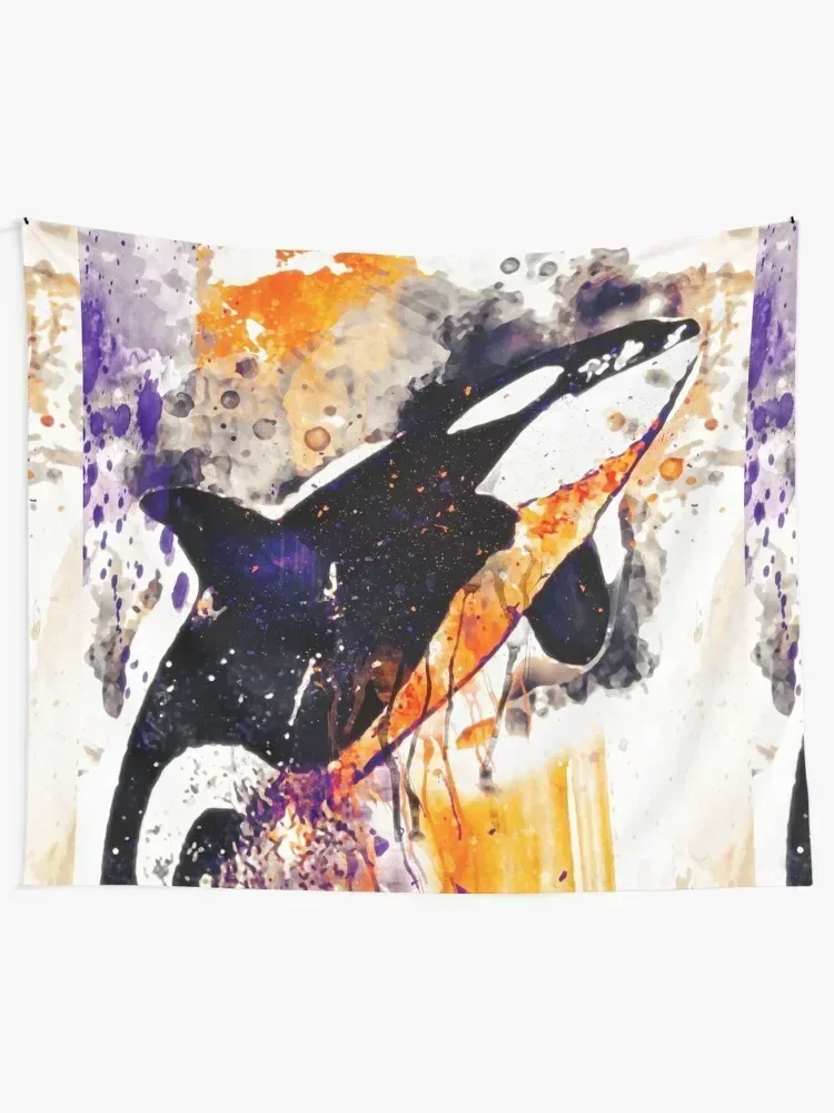 Whale Watercolor painting Tapestry Decoration Bedroom Outdoor Decoration Tapestry