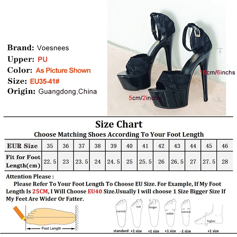 Mesh Lace Nightclub Shoes Summer Fashion Sandals Sexy 15CM High Heels Party Dress Wedding Women Shoes Platform Stripper Heels