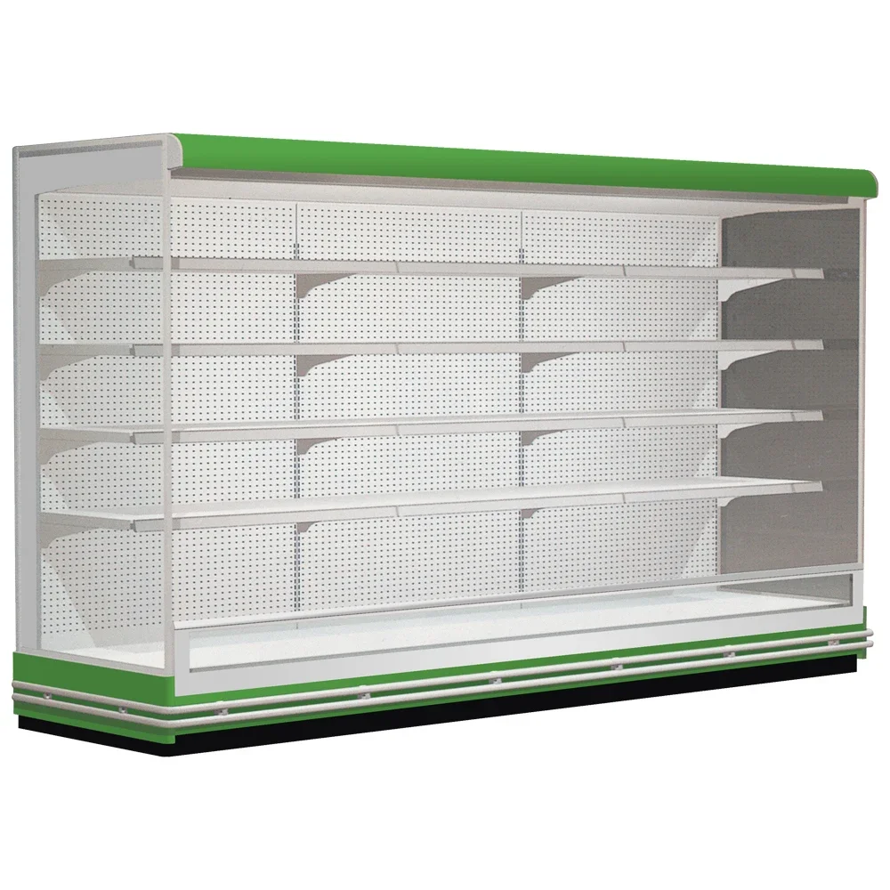 Commercial Fruit and Vegetable Refrigerator, Display Showcase Geladeira, Refrigeração Freezer, Air Curtain Cabinet for Supermarket