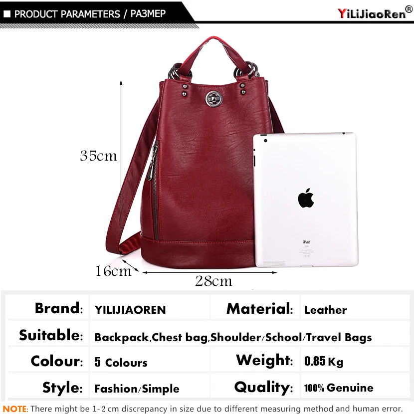 Casual Anti Theft Backpack Women Shoulder Bag Brand Leather Backpacks For Girls Large Capacity Bookbag Travel Bagback Mochila