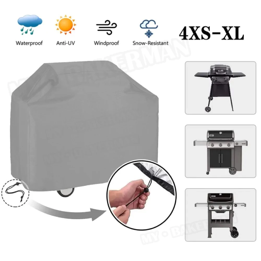 8 size outdoor barbecue cover Dust and waterproof Weber Heavy Duty Barbecue Cover Rain Proof Outdoor Barbecue Cover Round