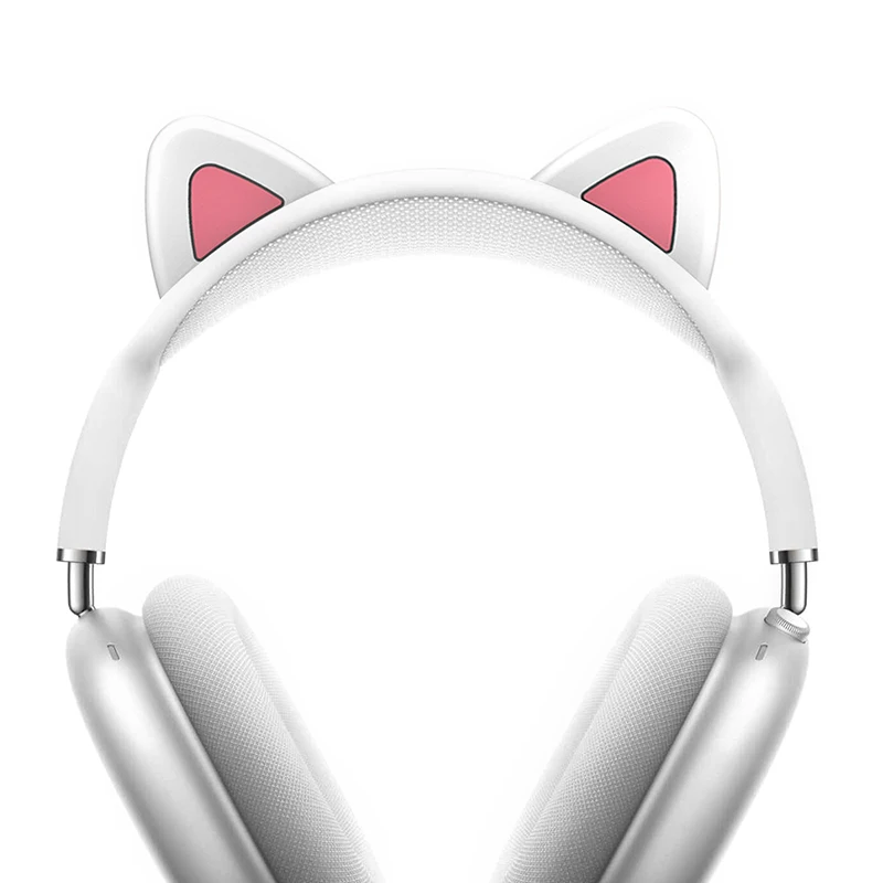 1pc Headband Cover Cute Cat Ears Design Soft Silicone Headphone Accessories Headband Protectors Compatible with For AirPods Max