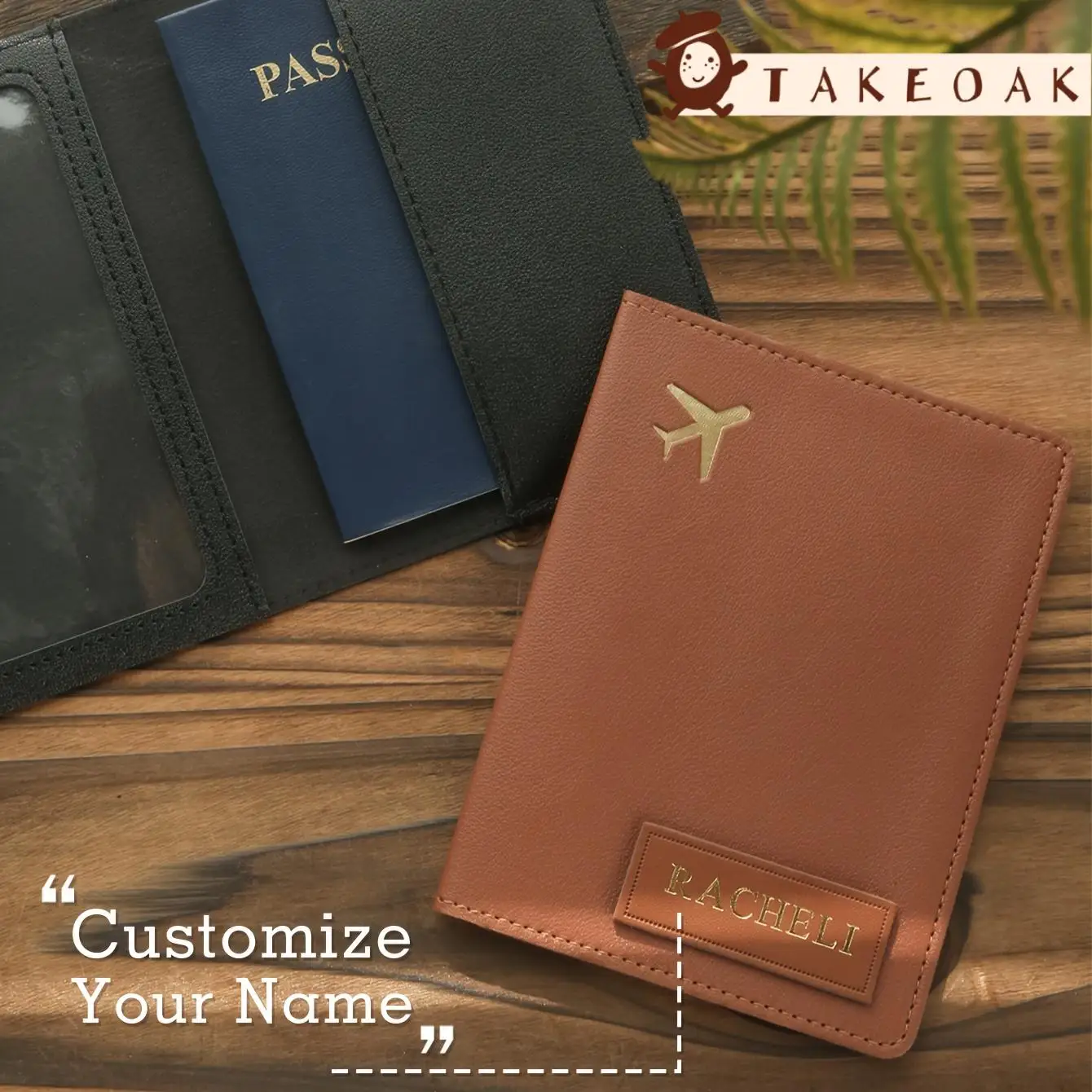 

Custom Hot Stamping Name Passport Cover Minimalist Leather Passport Holder Personalized Travel Document Case, Unique Travel Gi