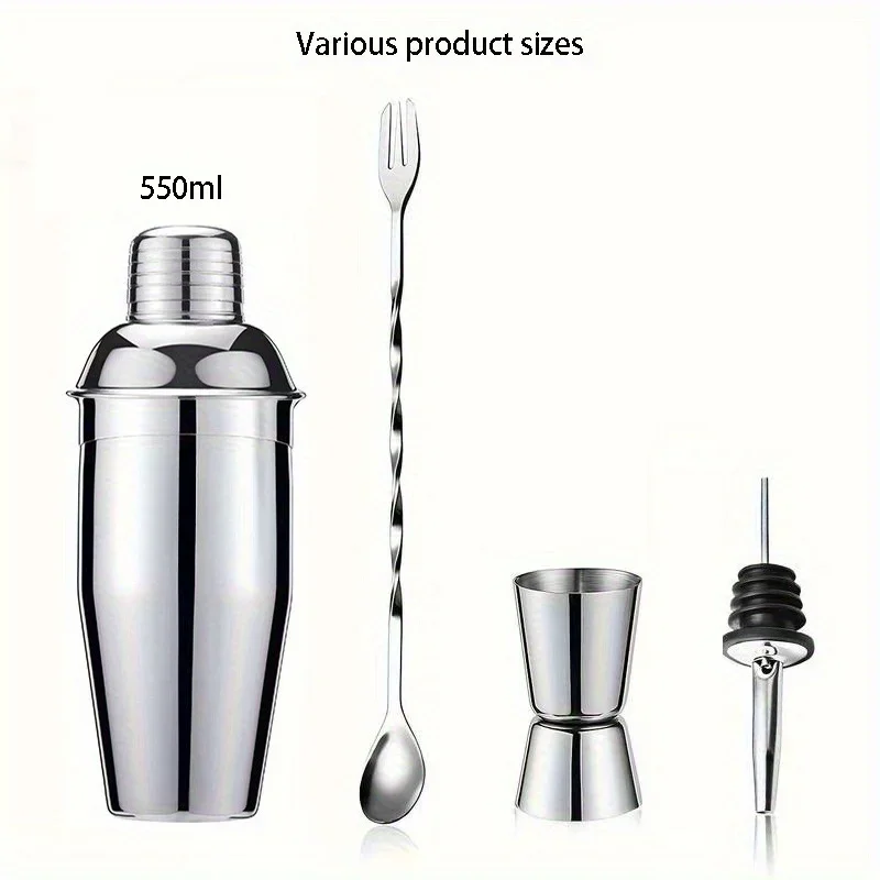 Coctelera, juego de cócteles auténtico, taza medidora, juego de mostrador de bar, juego de bartender, té con leche hecho a mano, bebida de noche