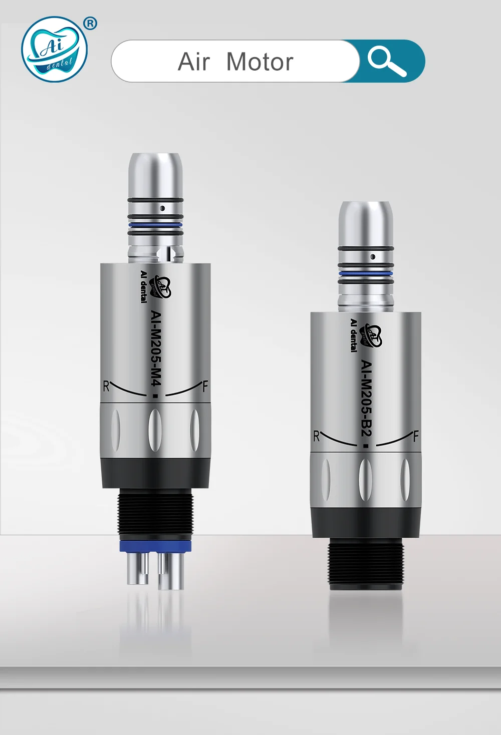 Dental Inner Water Air Motor Slow Speed Handpiece Parts AI-M204/M205 Non-LED Turbine Connector AI-M205LG LED Generator Series