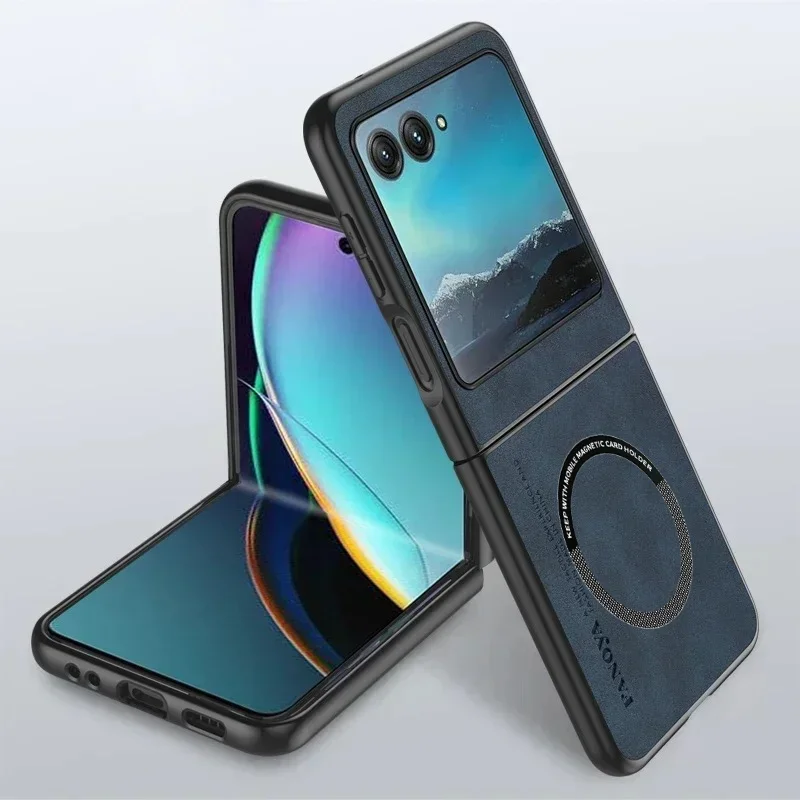 Luxuriöse Schafsleder-Flip-Handyhülle für Motorola Moto Razr 70 Ultra 60 50 40 Razr Ultra 2026 2025 2024 2023 Magnetische Abdeckung – Detail 5