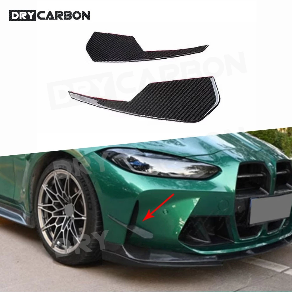 

Carbon Fiber Front Bumper Splitters Apron Canards For BMW M3 M4 G80 G82 G83 2021+ Air Vent Car Body Kits Accessories FRP