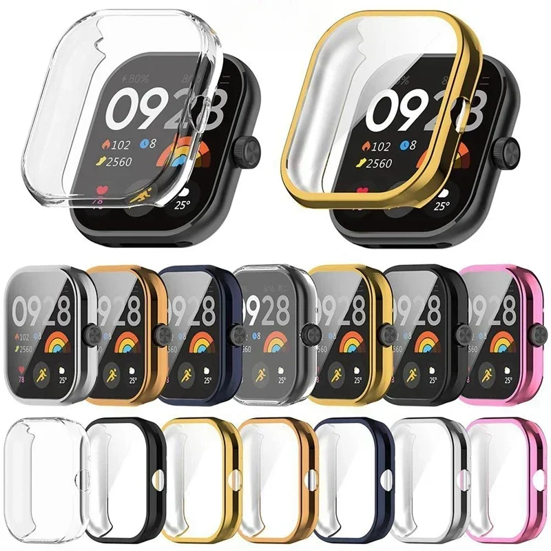 Custodia in Silicone morbido TPU per Redmi Watch 3 Active 3 Lite Smart Watchband Cover protettiva per schermo per Xiaomi Redmi Watch 3