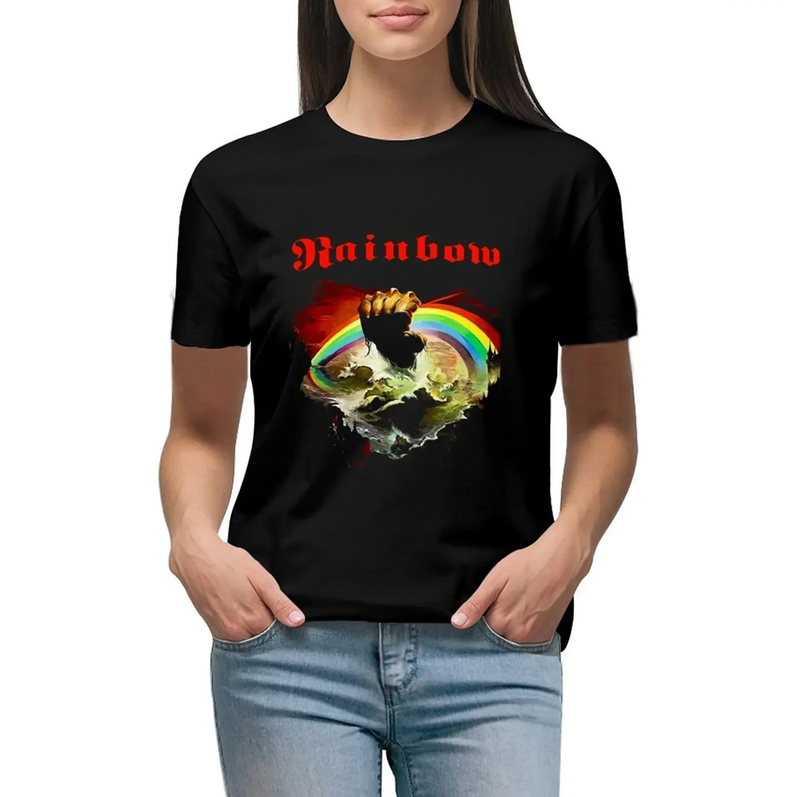 

Rainbow Rising Ritchie Blackmore Rock T-Shirt sports fans shirts graphic tees t-shirt dress for Women plus size