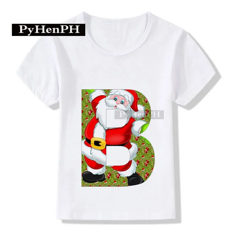 عيد ميلاد سعيد التي شيرت جديد الكرتون عيد الميلاد رسالة الأطفال قصيرة الأكمام تي شيرت للأطفال ملابس الاطفال ملابس الاطفال