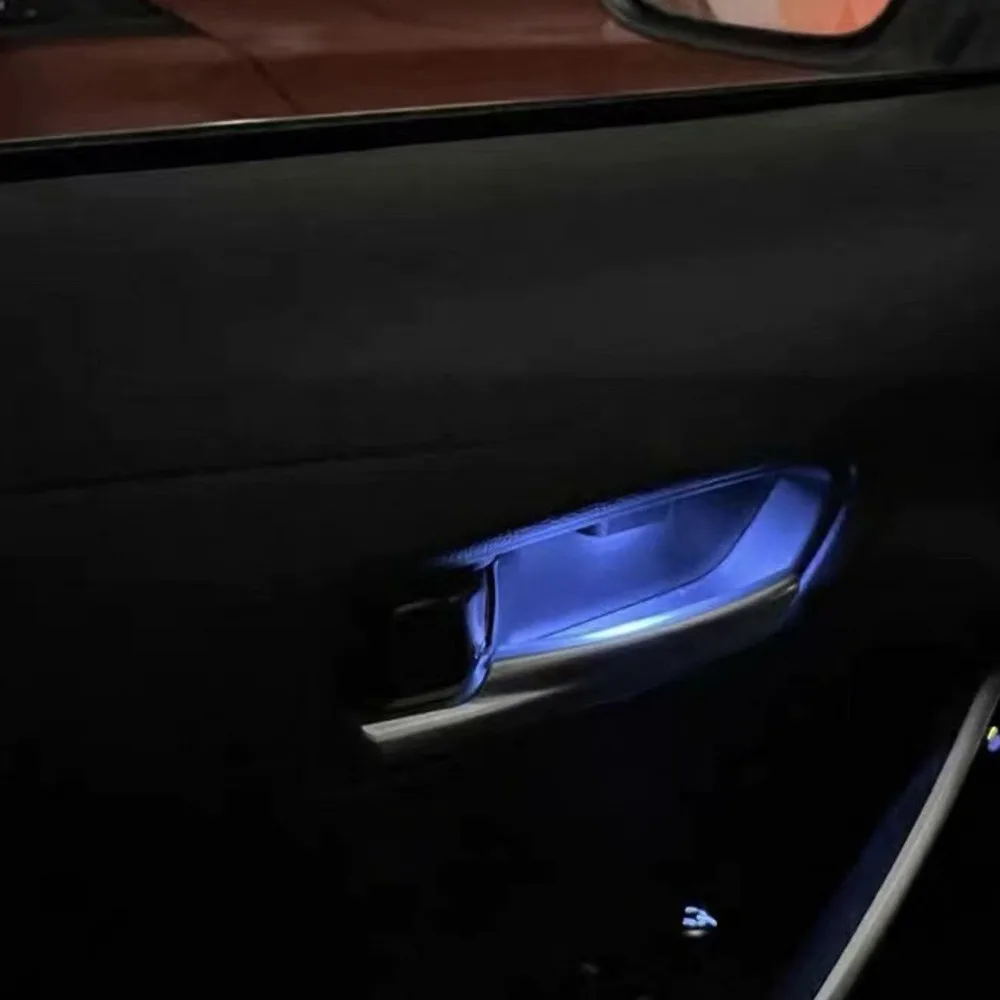 for Toyota Corolla E210 2019 2020 2021 ​2022 Door Bowl Armrest Atmosphere Light Interior LED Blue Door Bowl Handle Frame Light