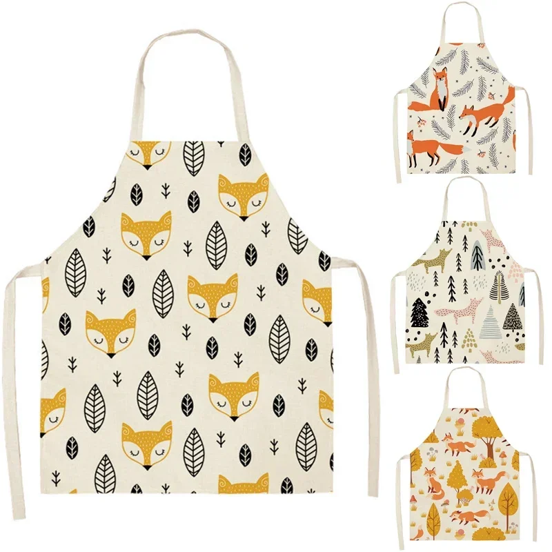 Fox Cat Cat Pattern Print Women's Adult Children's Home Kitchen Cooking Store April Clean Kitchen Accessories delantal